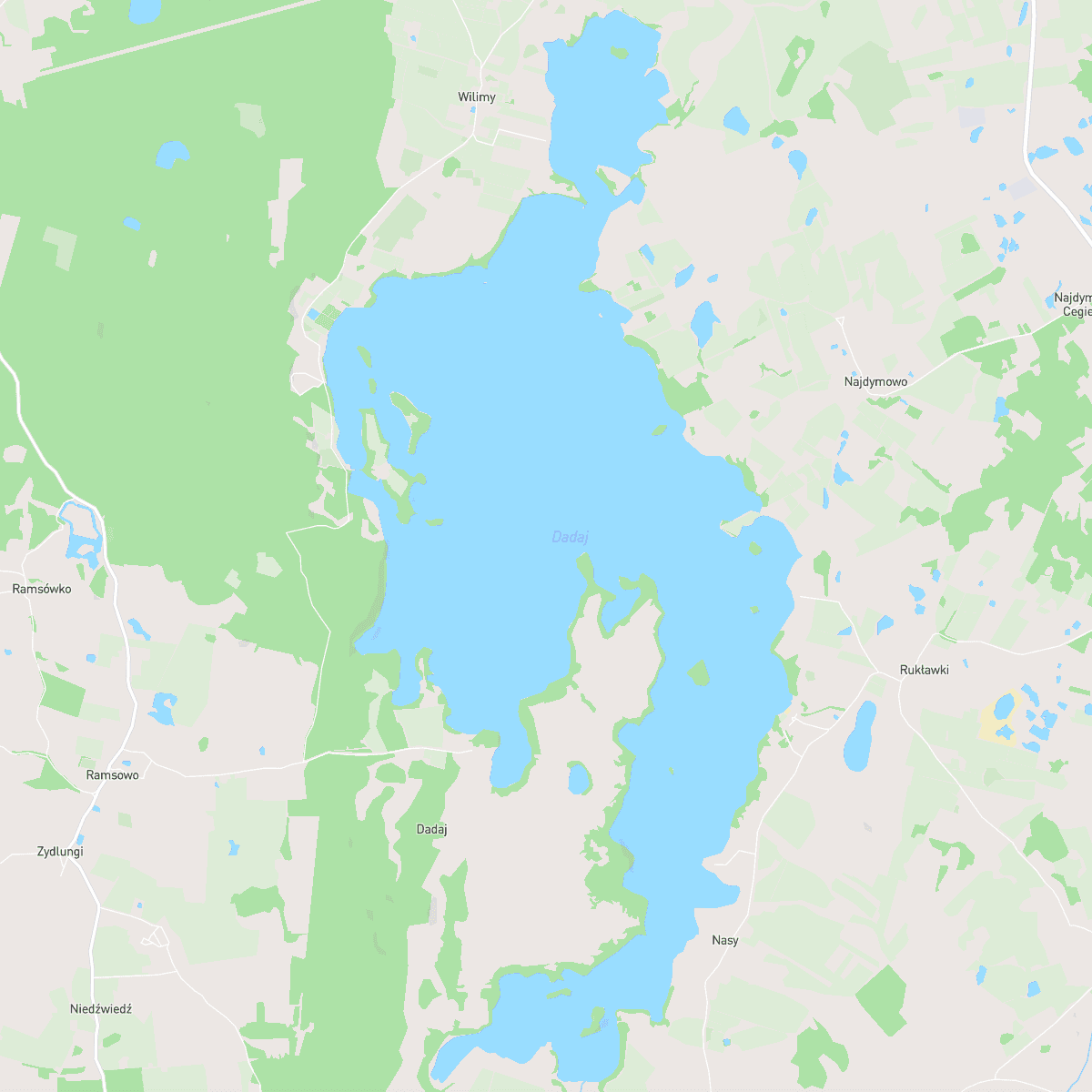 Mapa jeziora Dadaj